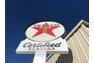6 foot round Vintage Texaco sign mounted in the 18 foot sign and pole