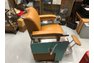Refurbished vintage Barber Chair Ostrich interior and turqoise