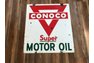 RARE DOUBLE SIDED PORCELAIN CONOCO SIGN 27 X 30