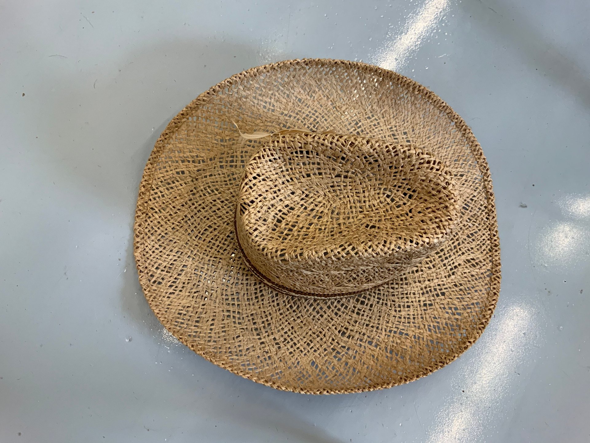 Woven straw Cowboy Hat Larry Mahan