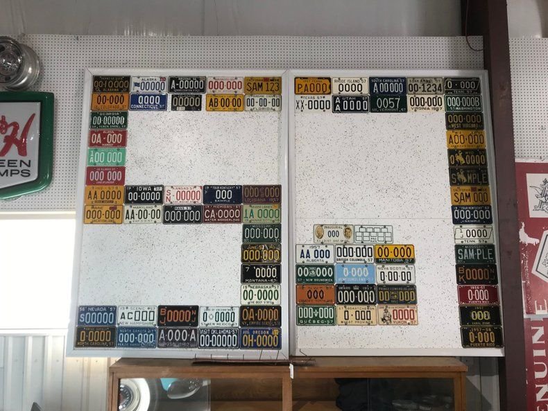 Original Sample license plate collection 1957 Museum Quality 74 Plates ...