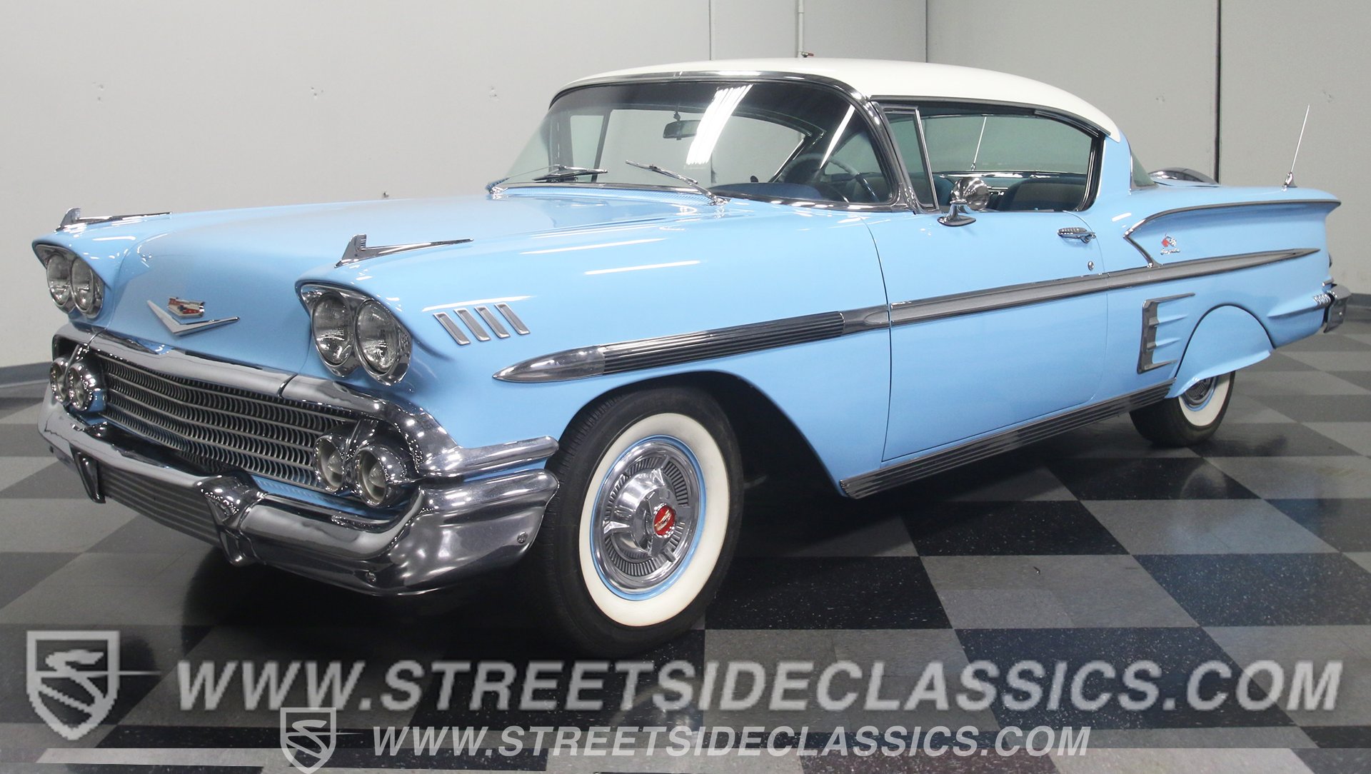 1958 Chevrolet Impala-Light Blue 