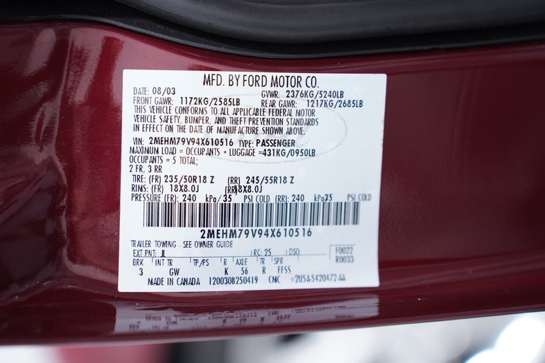 For Sale 2004 Mercury Marauder Stock# 9397-ATL Fullscreen Grid Image 66