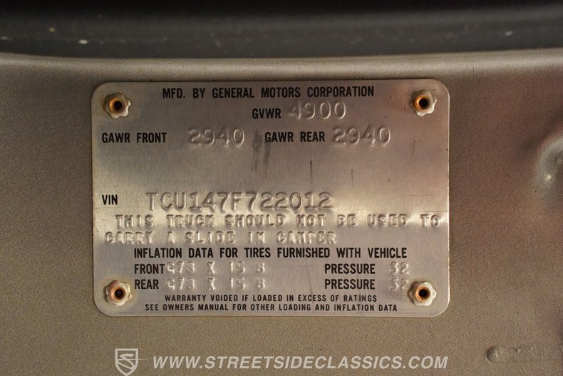 For Sale 1977 GMC C1500 Stock# 9847-CHA Fullscreen Grid Image 74