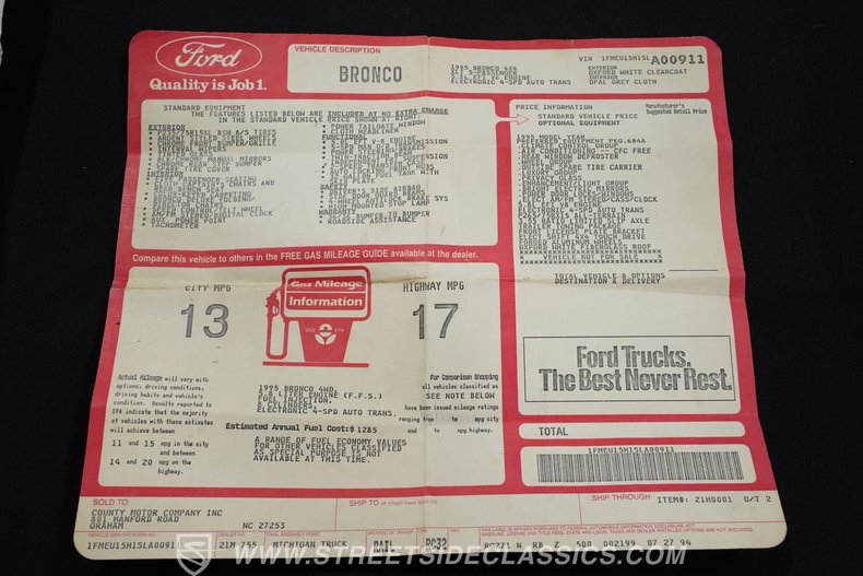 1995 Ford Bronco 78