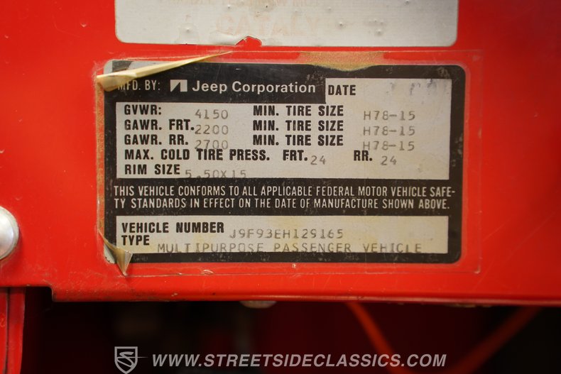 For Sale 1979 Jeep CJ7 Stock# 10421-CHA Fullscreen Grid Image 78
