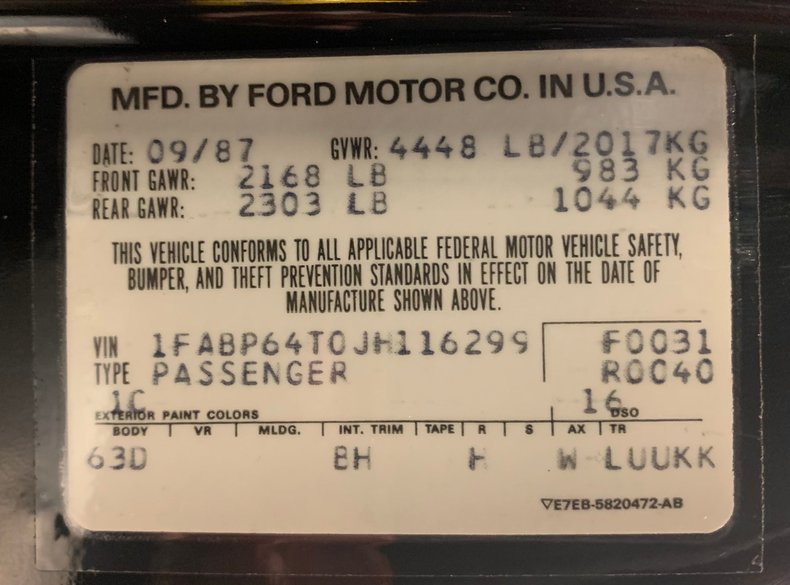 1988 Ford Thunderbird 63