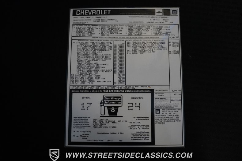 1986 Chevrolet Corvette 62