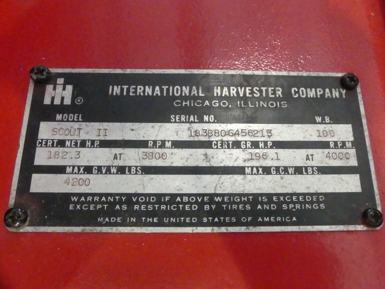 1971 International Harvester Scout II 103