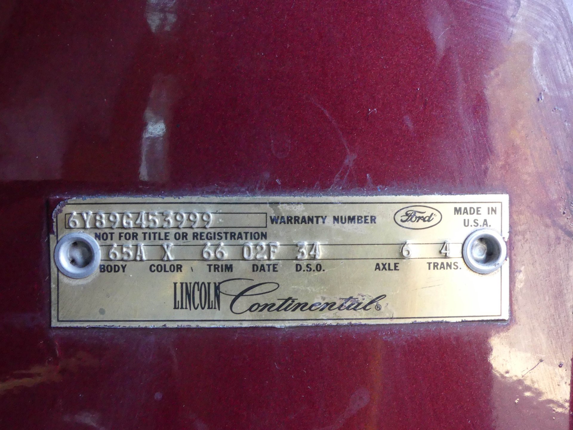 0767-TAMPA | 1966 Lincoln Continental 2-Door Hardtop | Survivor Classic Cars Services