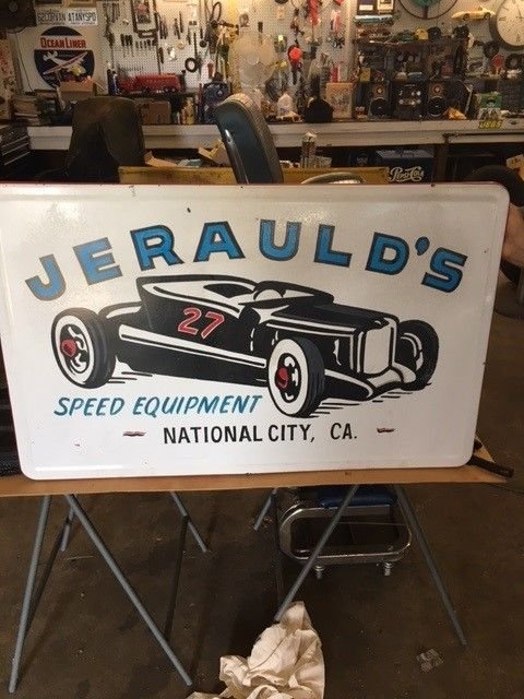 Auction  Collectible Item Jerauld's Speed Equipment sign