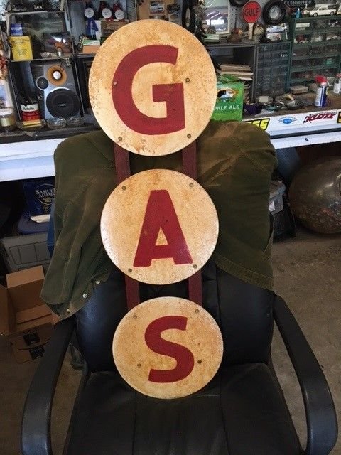 Auction  Collectible Item GAS Sign