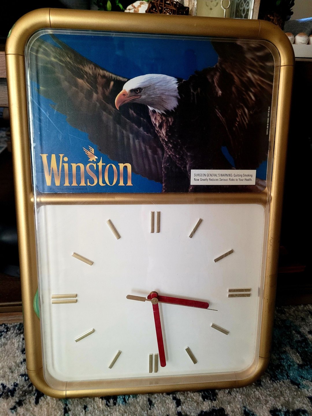 Collectible item winston american eagle clock