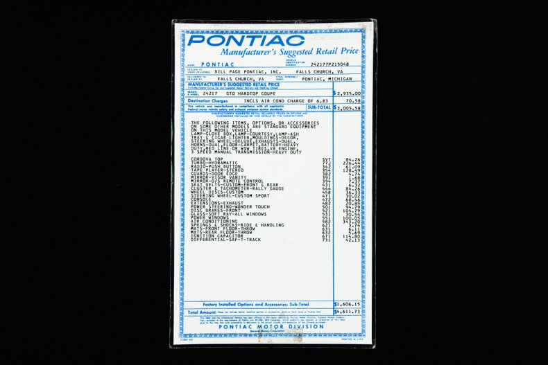 1967 Pontiac GTO 109