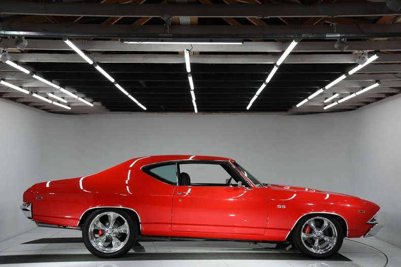 Miniature 1/18 Chevy Chevelle SS 1969 Noire Avec Flammes Rouges – Occasion, Métal