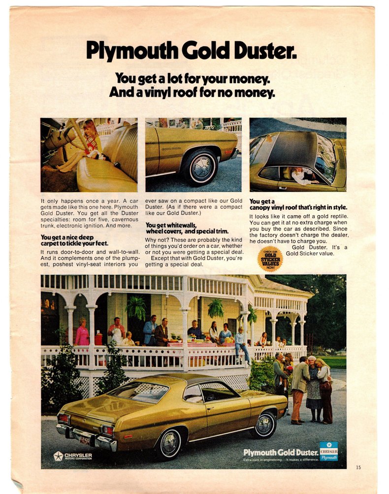 1973 Plymouth Gold Duster 74
