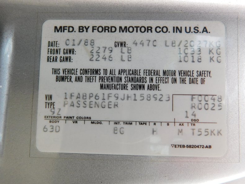 1988 Ford Thunderbird 74